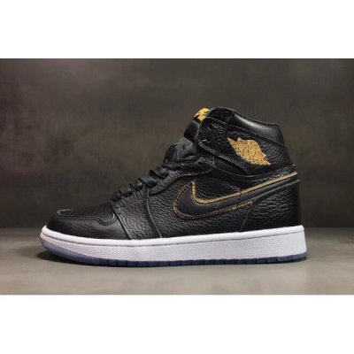 Nike Erkek Air Jordan 1 High Og Siyah / Metal Altın Basketbol Ayakkabısı Türkiye - FDWMIH9X